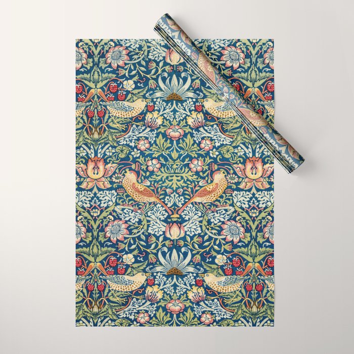 William Morris  Strawberry Thief Wrapping Paper Gallery Image 1