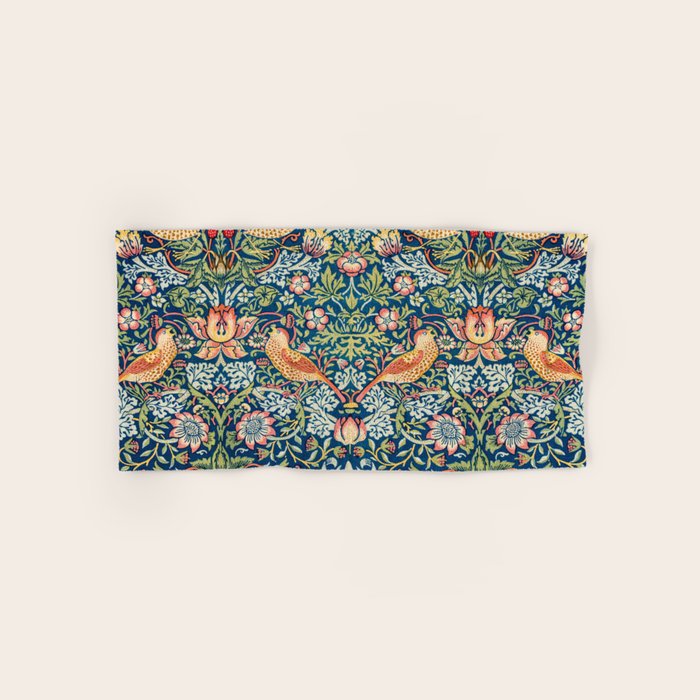 William Morris  Strawberry Thief Bath Towel Gallery Image 1