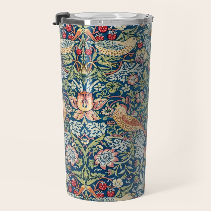 William Morris  Strawberry Thief Travel Mug Gallery Image 3