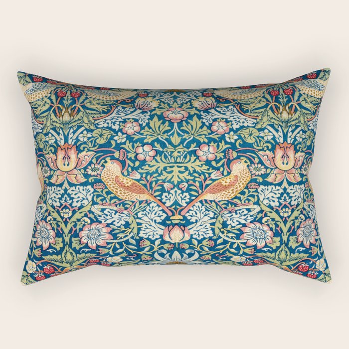 William Morris  Strawberry Thief Rectangular Pillow Gallery Image 2