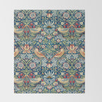 William Morris  Strawberry Thief Throw Blanket Gallery Image 2