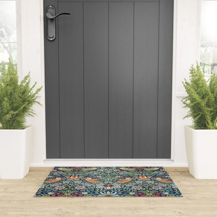 William Morris  Strawberry Thief Welcome Mat Gallery Image 3