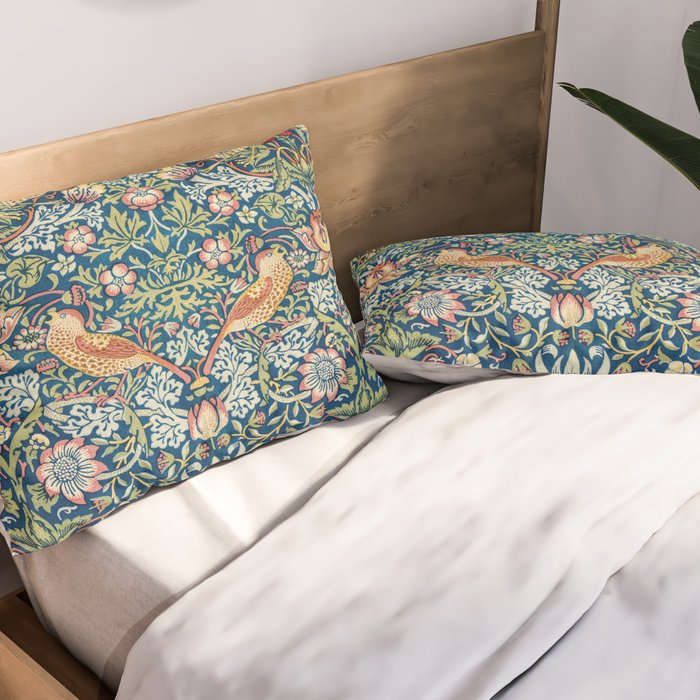 William Morris  Strawberry Thief Pillow Sham Gallery Image 2