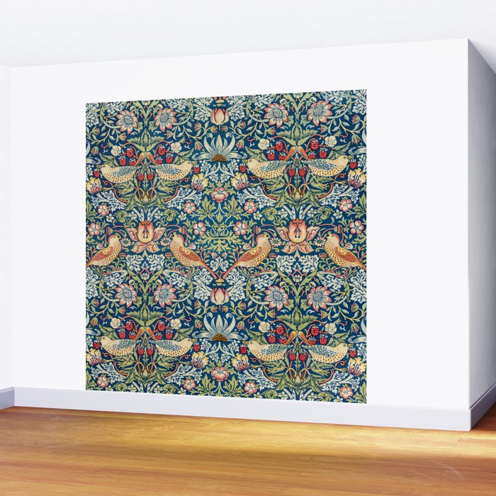 William Morris  Strawberry Thief Wall Mural Gallery Image 2