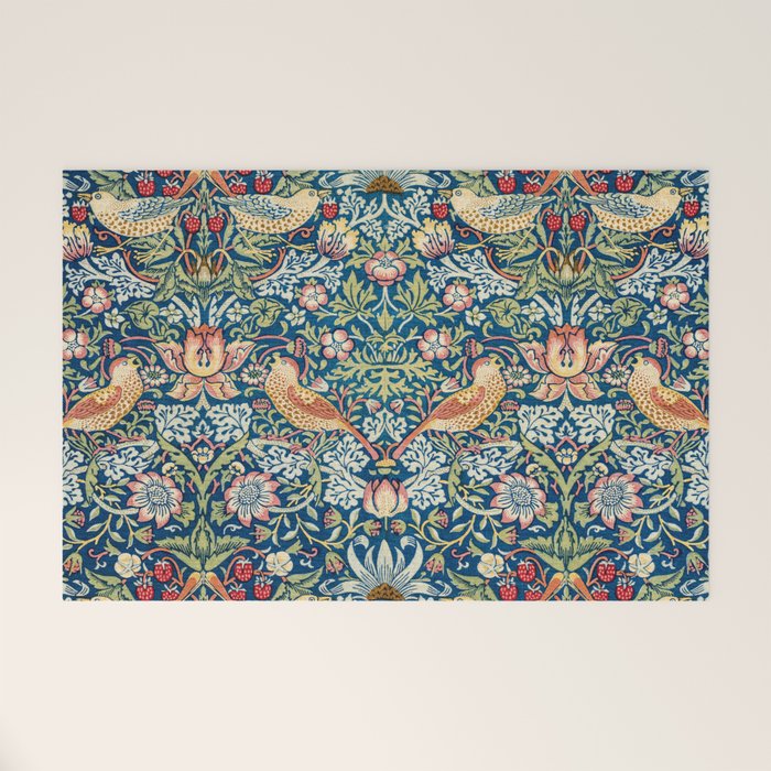 William Morris  Strawberry Thief Welcome Mat Gallery Image 1
