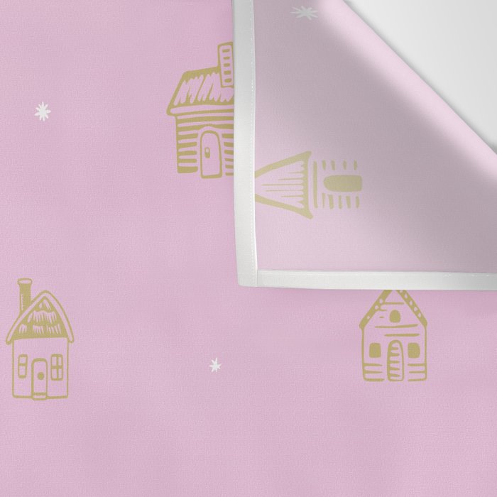 Christmas gingerbread house doodle pattern  Wall Tapestry Gallery Image 3