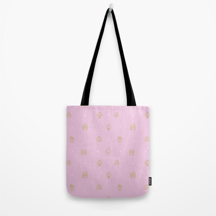 Christmas gingerbread house doodle pattern  Tote Bag Gallery Image 2