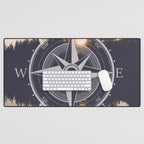 Wooded Lake Reflection Compass Desk Mat Gallery Image 1