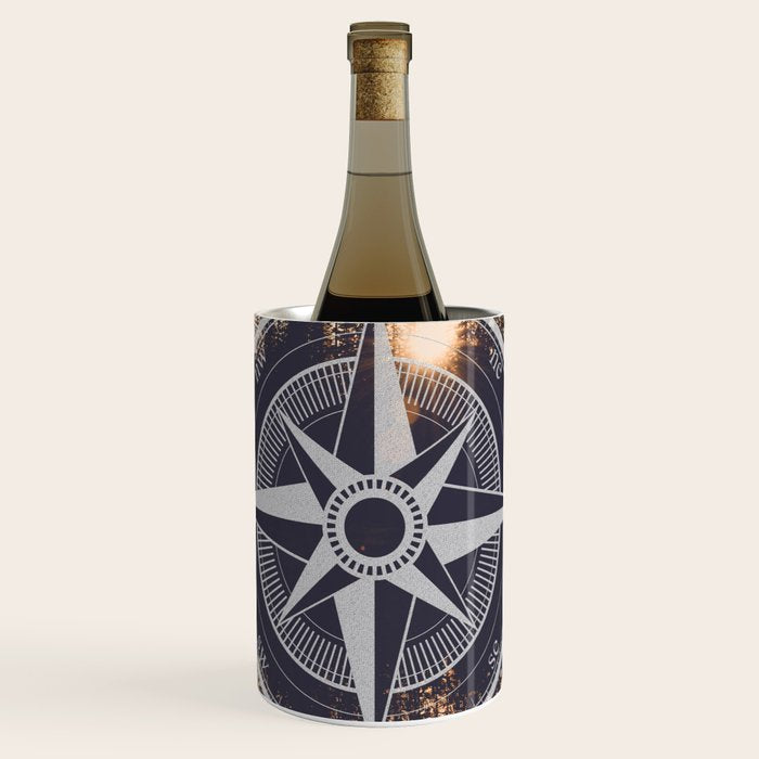 Wooded Lake Reflection Compass Wine Chiller Gallery Image 1