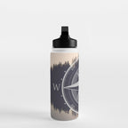 Wooded Lake Reflection Compass Water Bottle Gallery Image 3