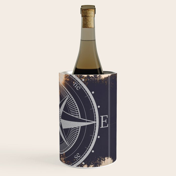 Wooded Lake Reflection Compass Wine Chiller Gallery Image 3
