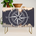 Wooded Lake Reflection Compass Credenza Gallery Image 1