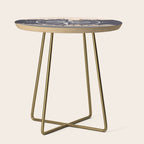 Wooded Lake Reflection Compass Side Table Gallery Image 1