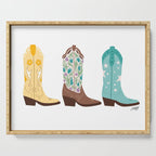 Cowboy Boots Illustration (Bright Palette) Serving Tray Gallery Image 1
