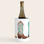 Cowboy Boots Illustration (Bright Palette) Wine Chiller Gallery Image 1