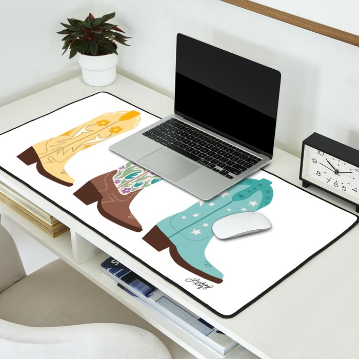 Cowboy Boots Illustration (Bright Palette) Desk Mat Gallery Image 2