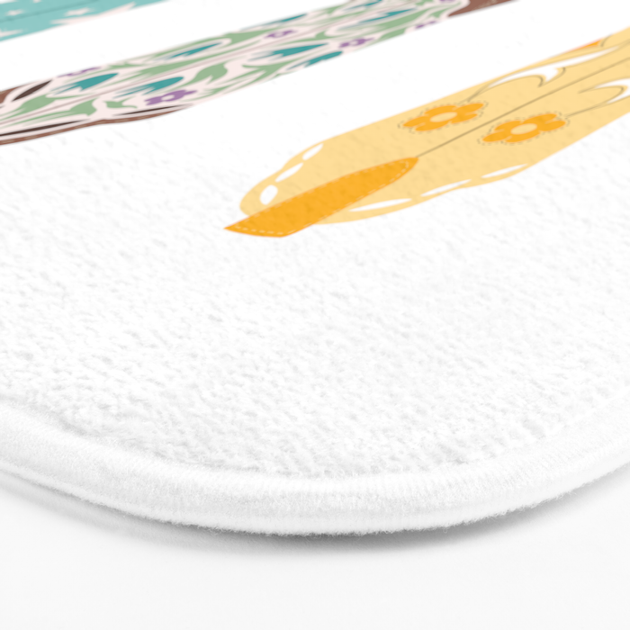 Cowboy Boots Illustration (Bright Palette) Bath Mat Gallery Image 3