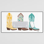 Cowboy Boots Illustration (Bright Palette) Desk Mat Gallery Image 1