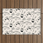 Cheers. Cheese and Wine Outdoor Rug Gallery Image 1