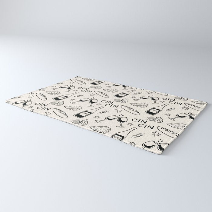 Cheers. Cheese and Wine Rug Gallery Image 3