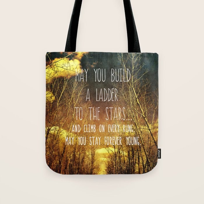 May You Stay Forever Young Tote Bag Gallery Image 1