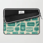 Vagabondâs Cupboard - teal and cream Laptop Sleeve Gallery Image 2