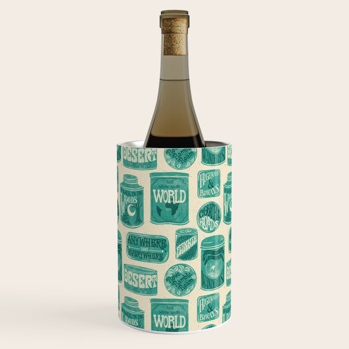 Vagabondâs Cupboard - teal and cream Wine Chiller Gallery Image 3