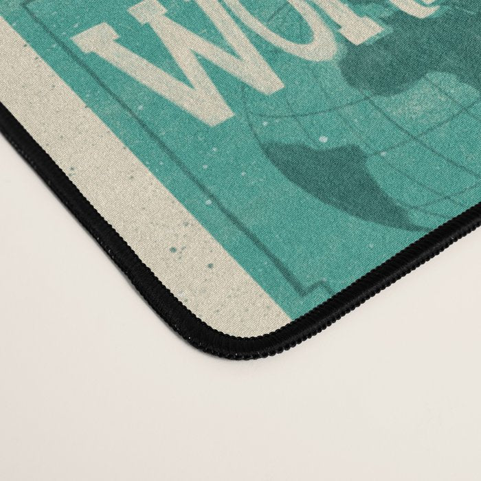 Vagabondâs Cupboard - teal and cream Desk Mat Gallery Image 4