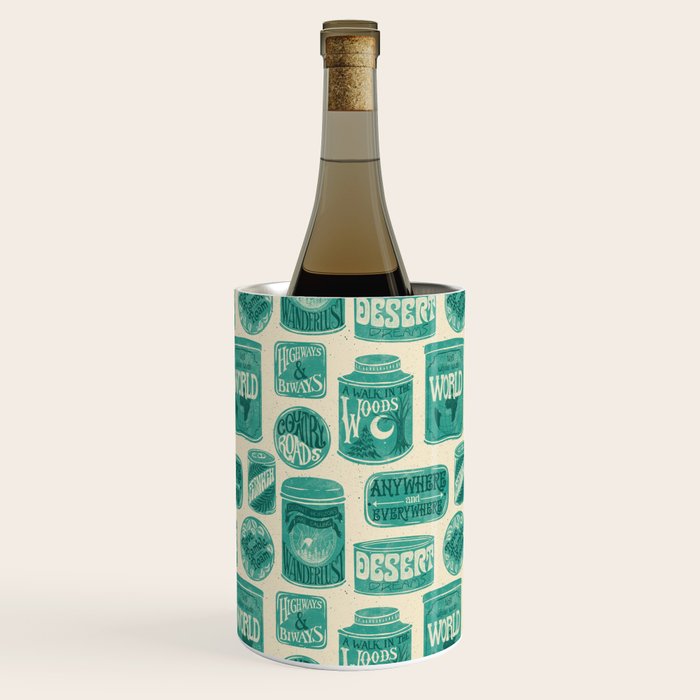 Vagabondâs Cupboard - teal and cream Wine Chiller Gallery Image 2