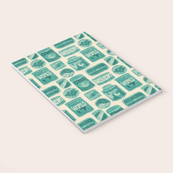 Vagabondâs Cupboard - teal and cream Notebook Gallery Image 3