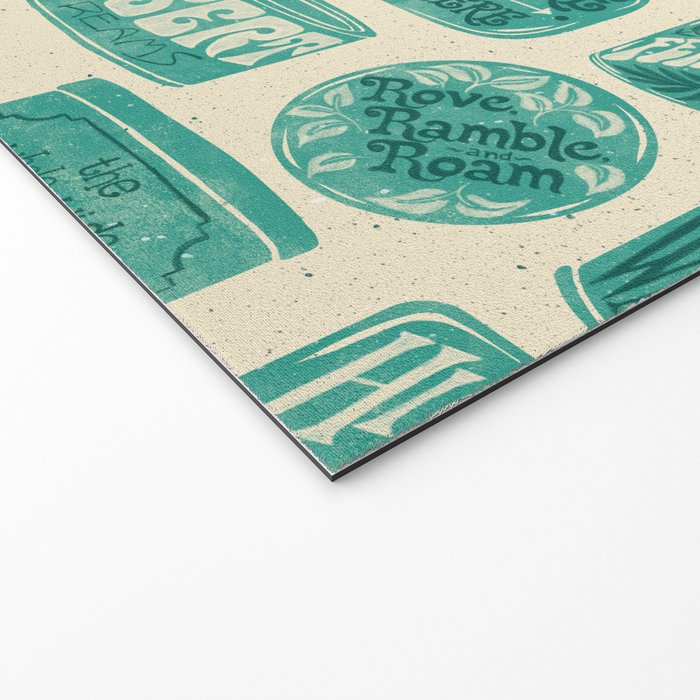 Vagabondâs Cupboard - teal and cream Welcome Mat Gallery Image 2