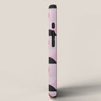 Mid Century Modern Pink Red Black Geometric iPhone Case Gallery Image 2