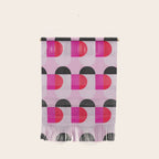 Mid Century Modern Pink Red Black Geometric Wall Hanging Gallery Image 1