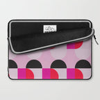 Mid Century Modern Pink Red Black Geometric Laptop Sleeve Gallery Image 2