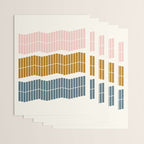 Minimalist Wavy Geometric Pattern in Pink, Gold, and Blue Wrapping Paper Gallery Image 3