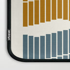 Minimalist Wavy Geometric Pattern in Pink, Gold, and Blue Laptop Sleeve Gallery Image 3