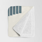 Minimalist Wavy Geometric Pattern in Pink, Gold, and Blue Throw Blanket Gallery Image 3