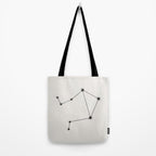 Libra Zodiac Star Constellation Line Art White Tote Bag Gallery Image 2