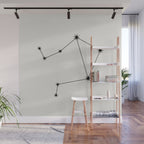 Libra Zodiac Star Constellation Line Art White Wall Mural Gallery Image 1