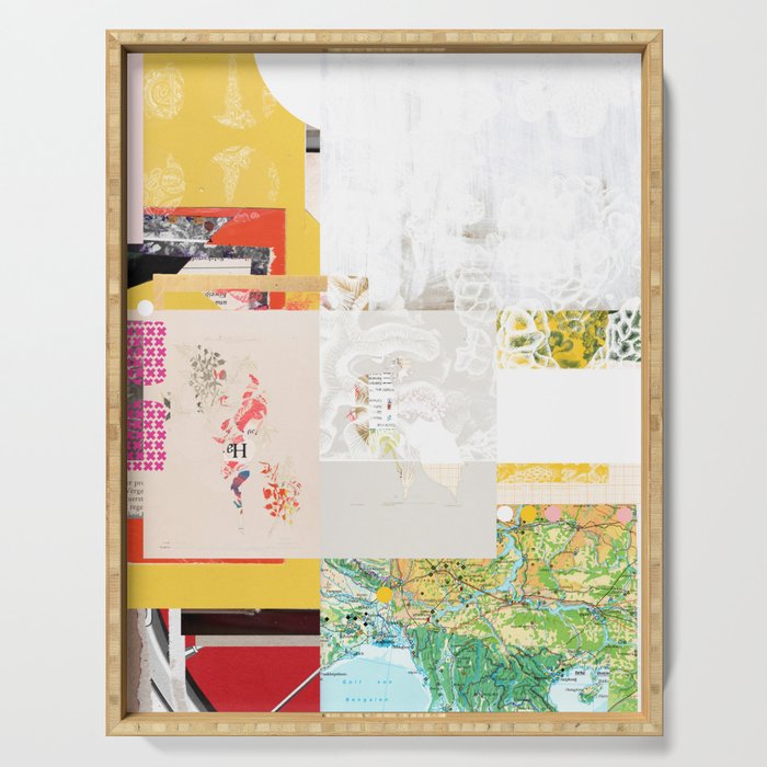 daydream yellow lights Serving Tray Gallery Image 1