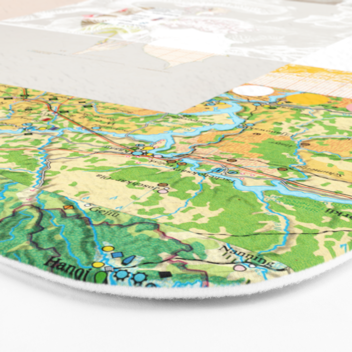 daydream yellow lights Bath Mat Gallery Image 3