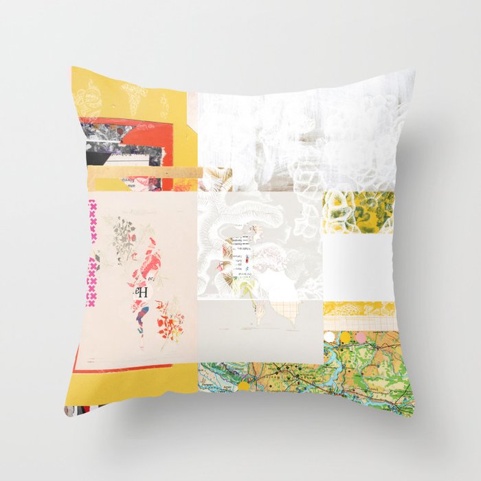 daydream yellow lights Throw Pillow Gallery Image 6
