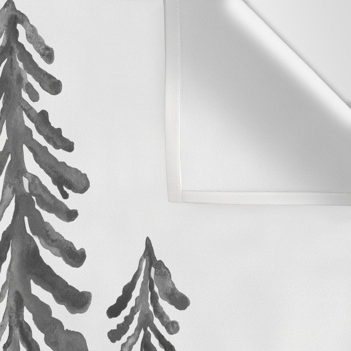 Pine Trees - Black Ink Wall Tapestry Gallery Image 3