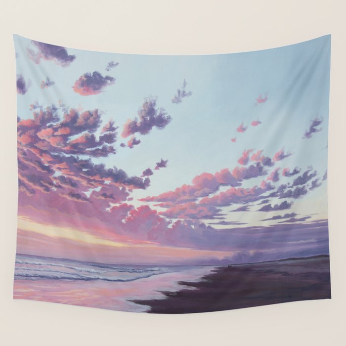 Sunset at the Beach Wall Tapestry Gallery Image 1