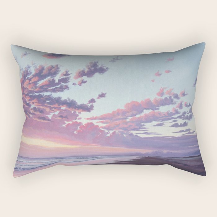 Sunset at the Beach Rectangular Pillow Gallery Image 1