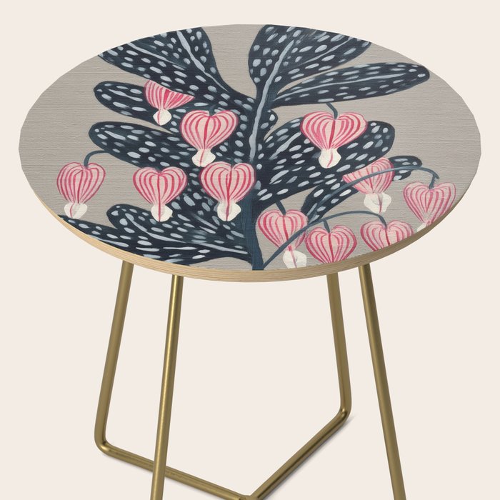 Bleeding Heart Flower Drawing Side Table Gallery Image 2