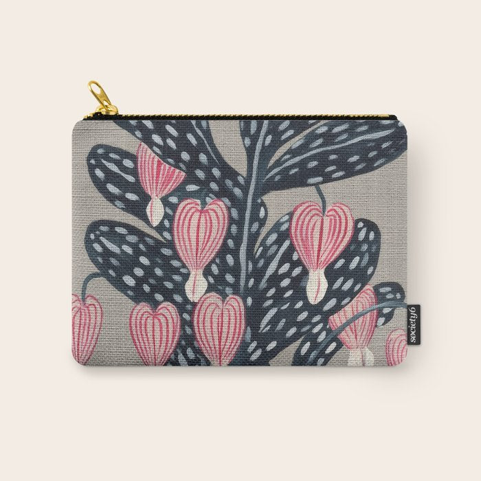 Bleeding Heart Flower Drawing Carry All Pouch Gallery Image 1