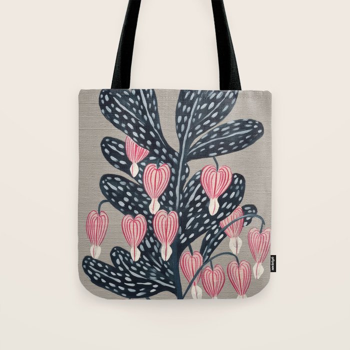 Bleeding Heart Flower Drawing Tote Bag Gallery Image 1