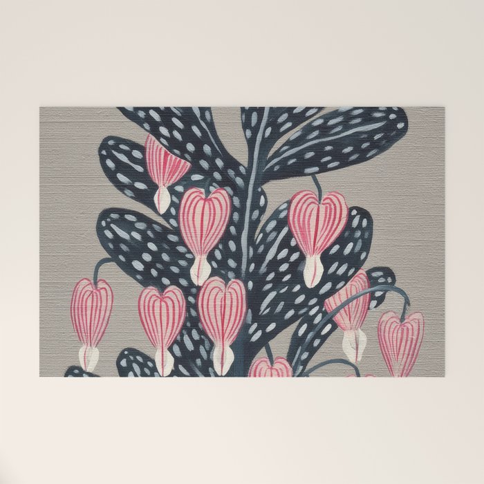 Bleeding Heart Flower Drawing Welcome Mat Gallery Image 1
