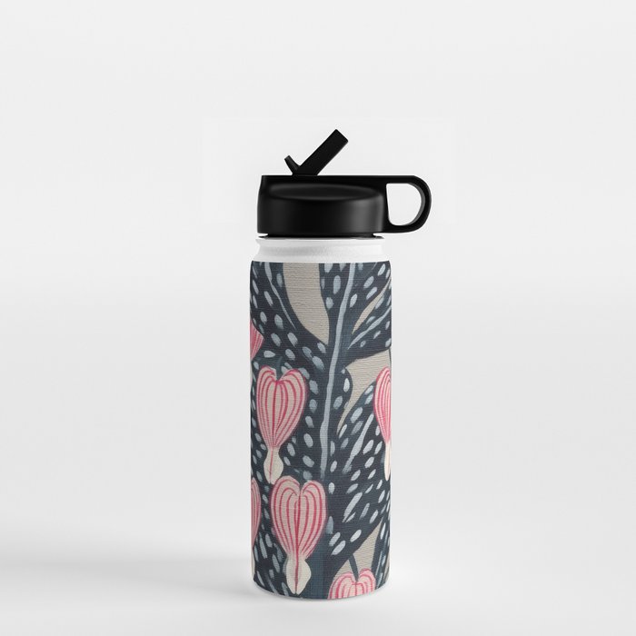 Bleeding Heart Flower Drawing Water Bottle Gallery Image 1